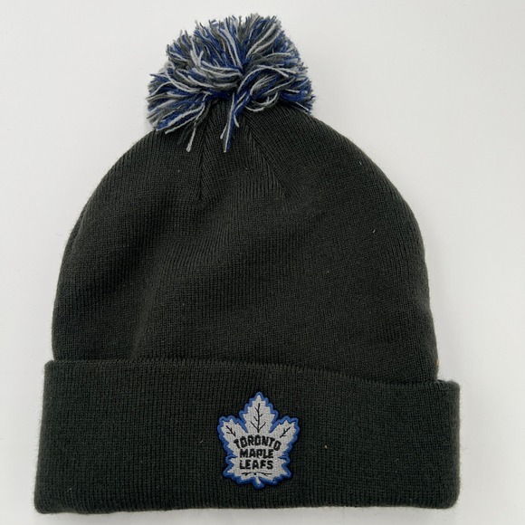 adidas Other - Toronto Maple Leafs Beanie Hat Pom Knit Adidas NHL Black‎ Winter Cap